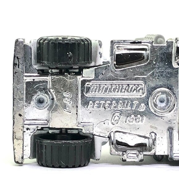 🦋 1981 Matchbox Superfast #56 Shell Peterbilt Tanker vintage 1/80 die cast car - Picture 9 of 11